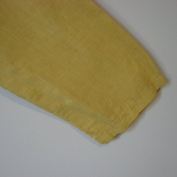 Vivian Shyu Linen Tunic Top Made in Italy Lagenlook Mustard Yellow XL XXL 1X 2X - Picture 11 of 12